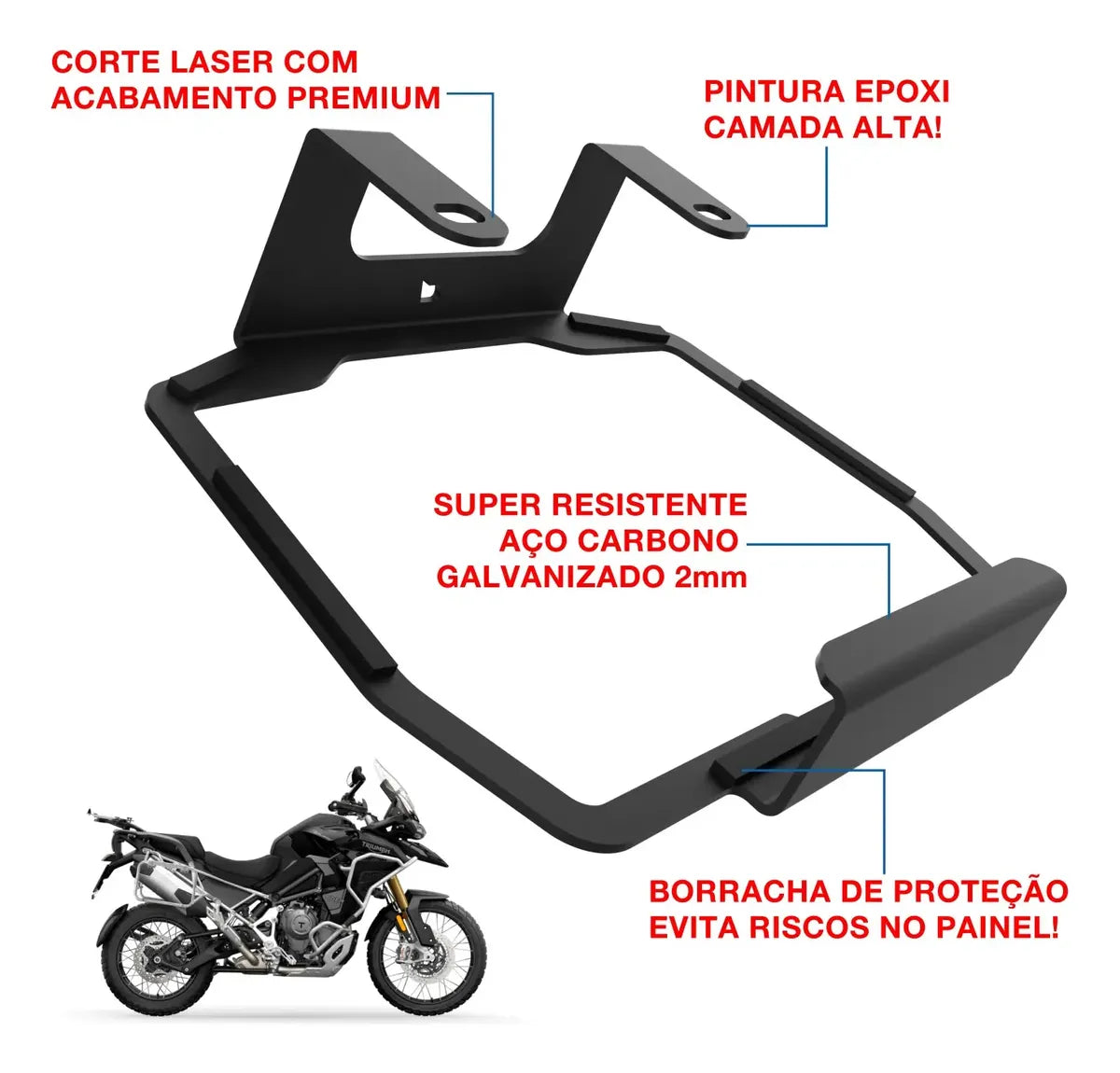 Protetor Antifurto Painel Tft Tiger 1200 Black Edition
