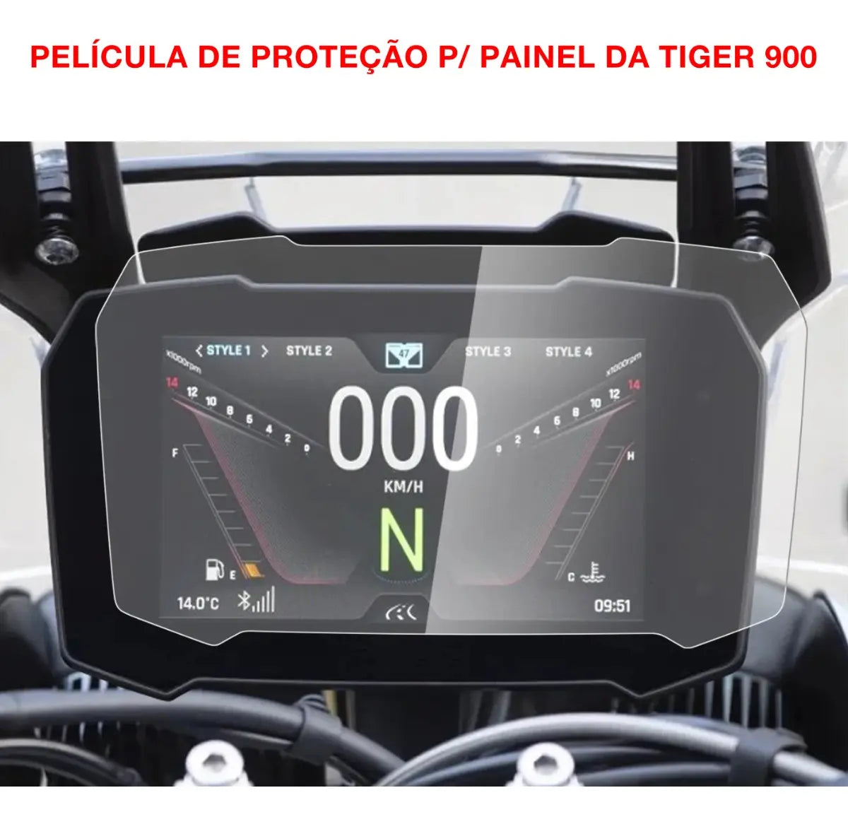 Película Proteção Painel Tiger 900 Gt Pro Rally 2022 2023 24