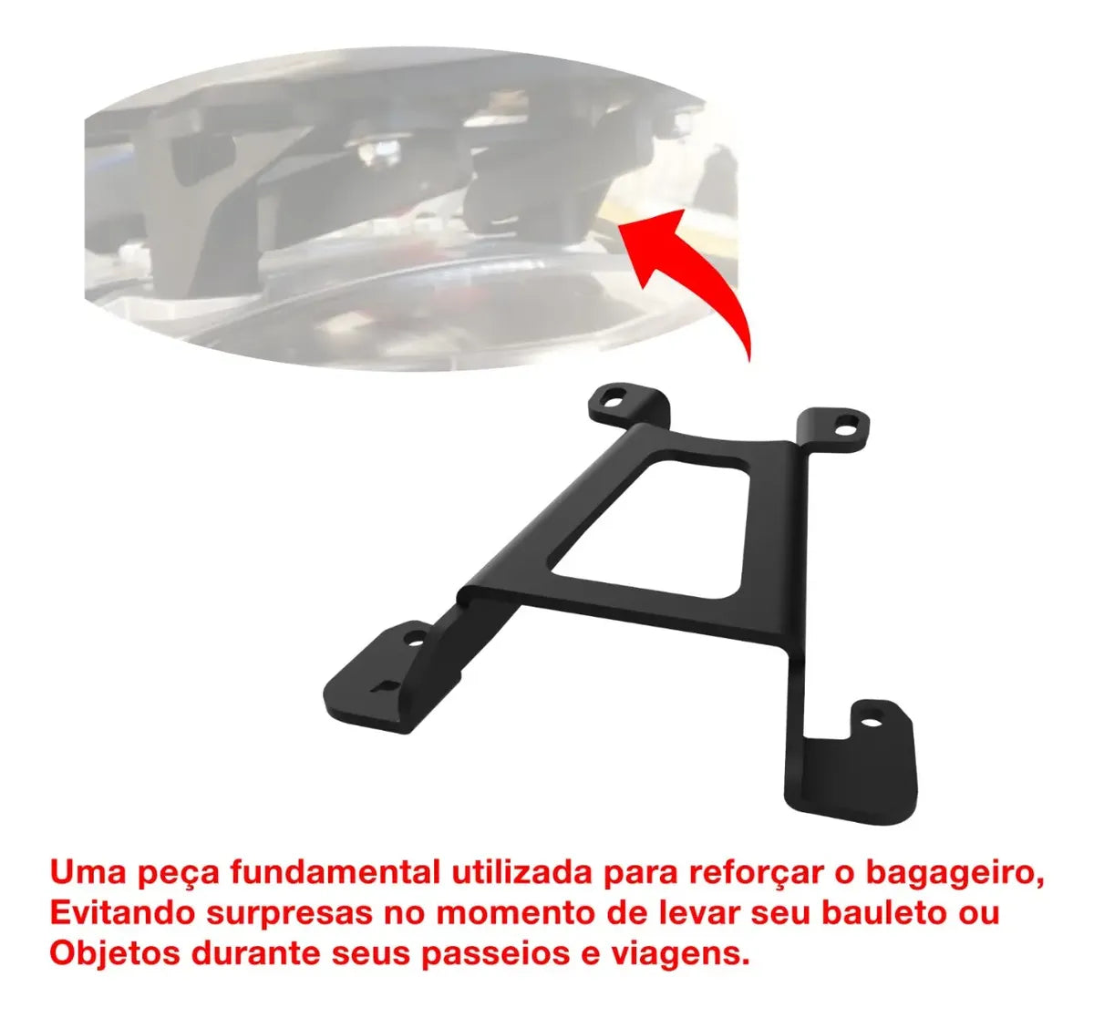 Reforço Do Rack Bagageiro Bau Bmw R1200gs Gs1200 R1250gs