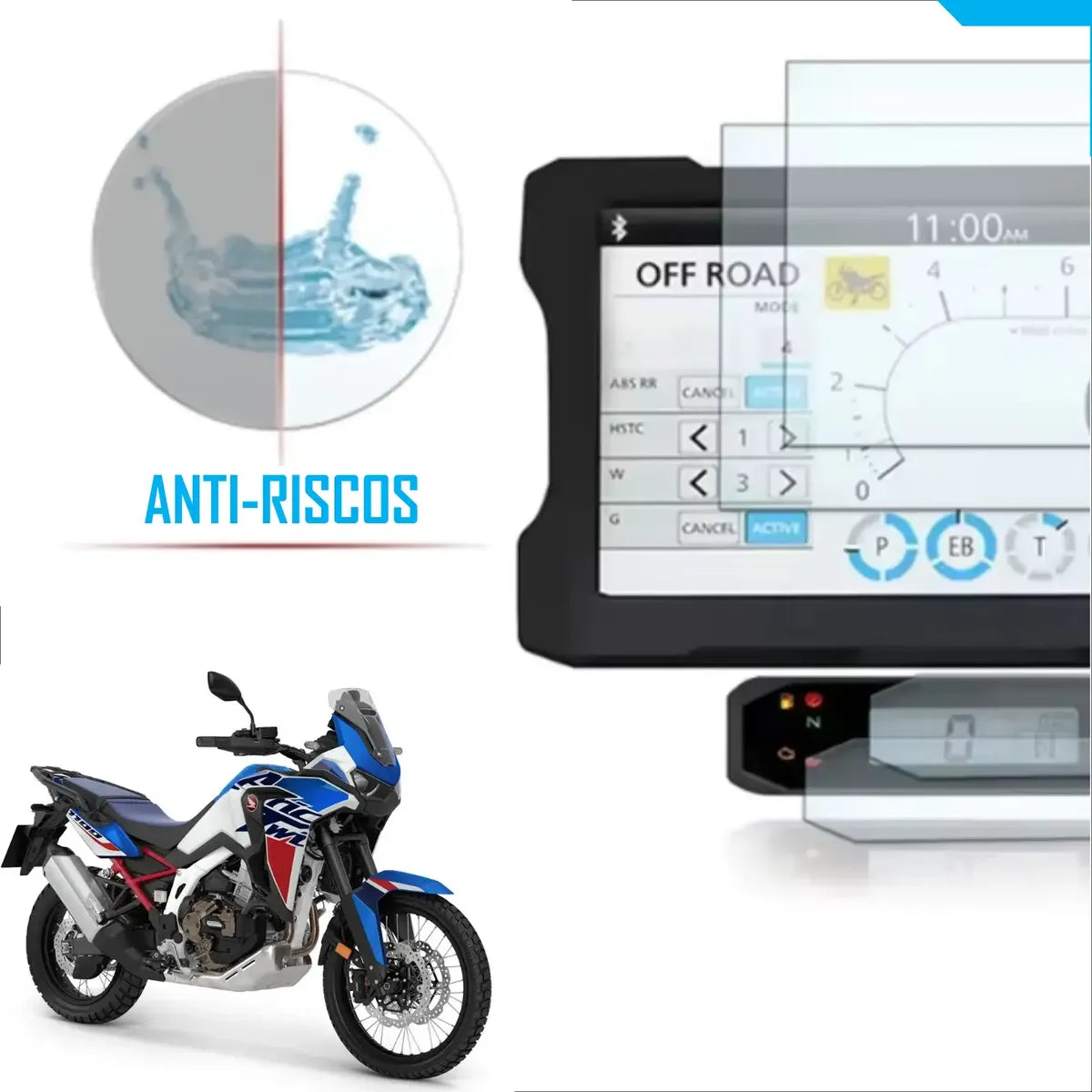 Película Antirreflexo Painel Africa Twin 1100 2021 2022 2023