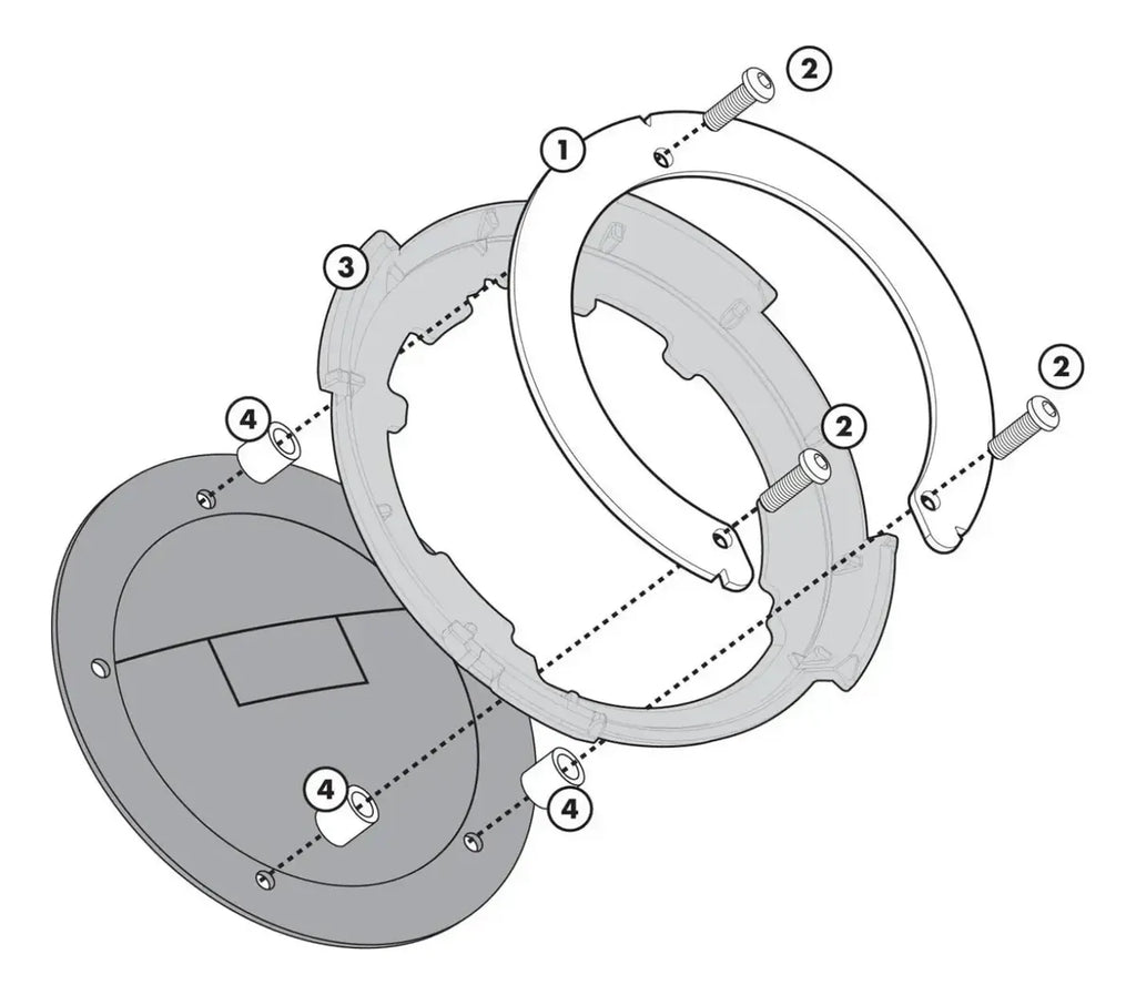 Flange Padrão Bf01 Br Suzuki V-strom 250 17-19 Tanklock