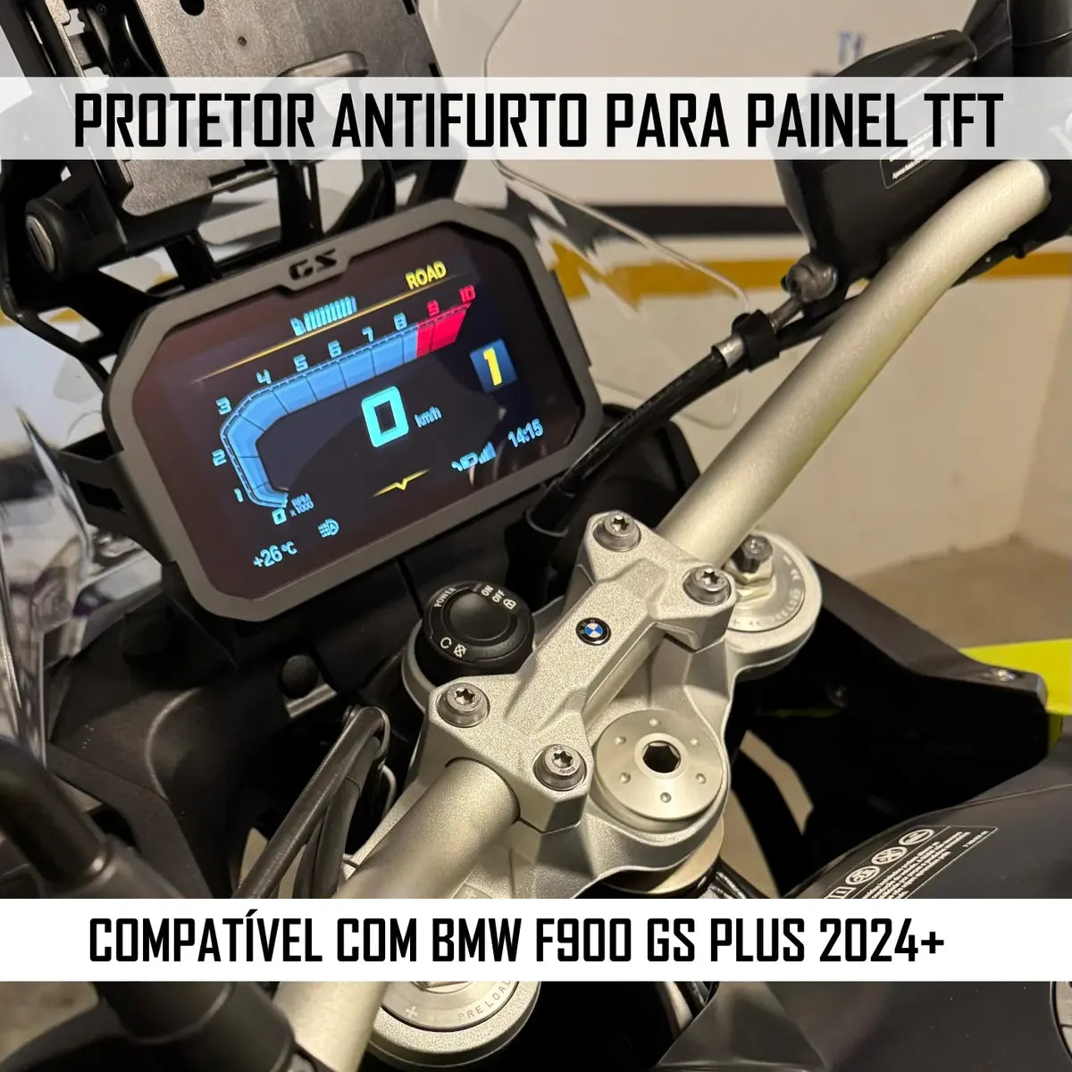 Trava Antifurto Painel Tft Bmw F900 Gs Plus 2024+ Sem Aba