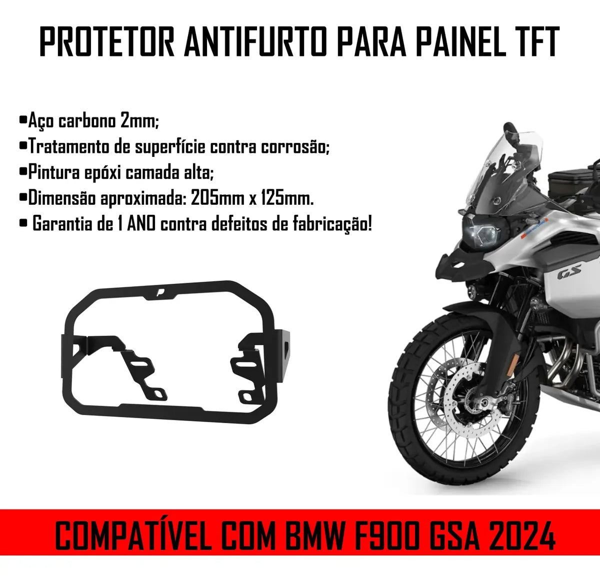 Protetor Antifurto + Película Painel Bmw F900 Adv Plus 2026