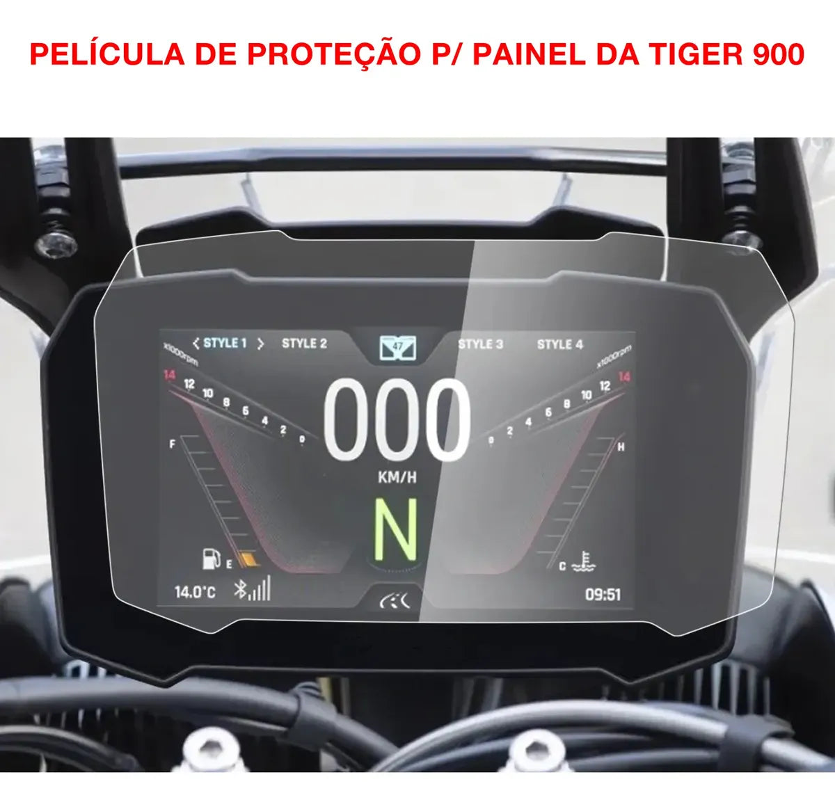 Película Proteção Painel Tiger 900 Gt Pro Rally 2022-2023