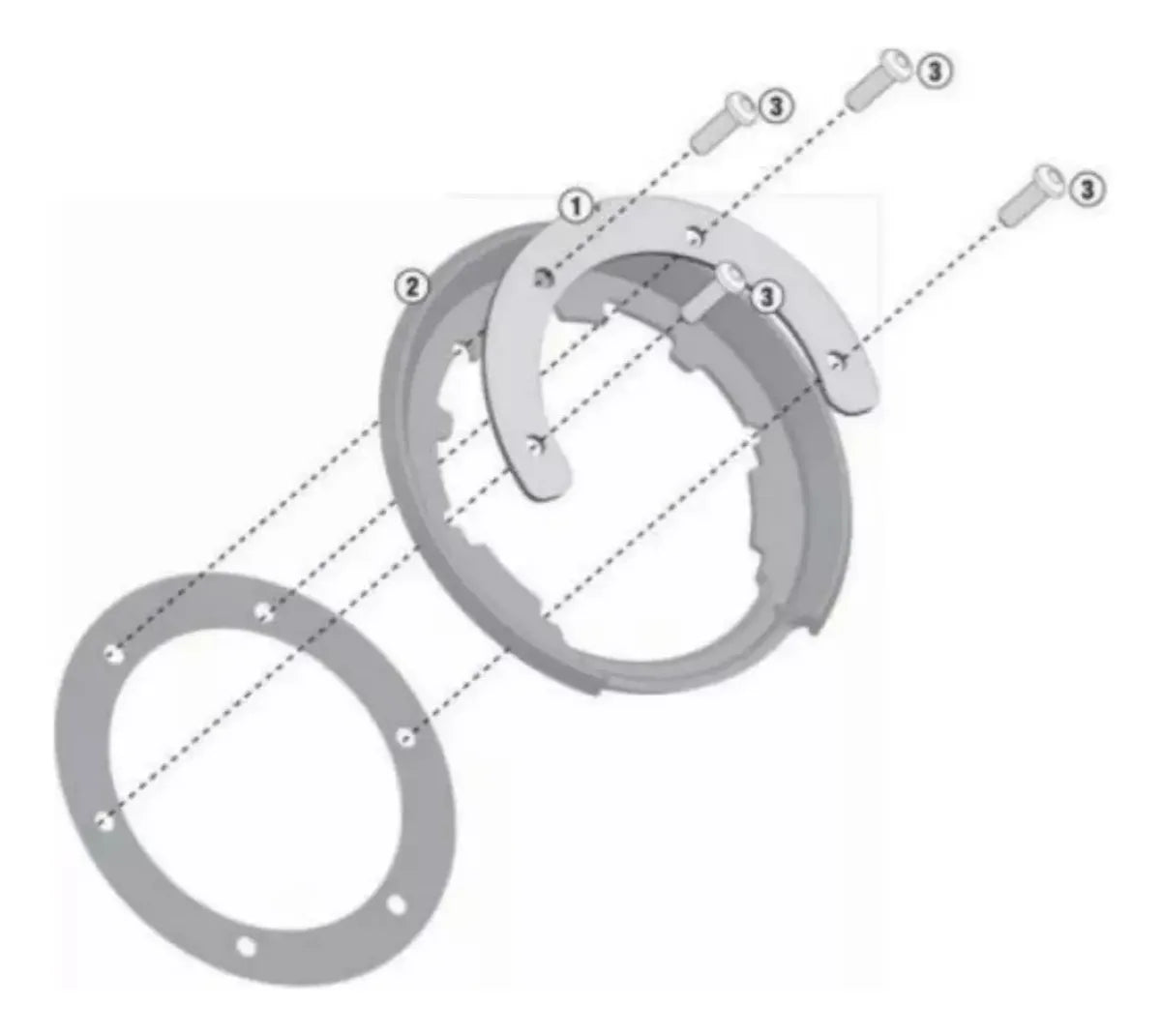 Flange Bolsa Tanque Bmw R1250 Gs 2020 Padrão Bf11