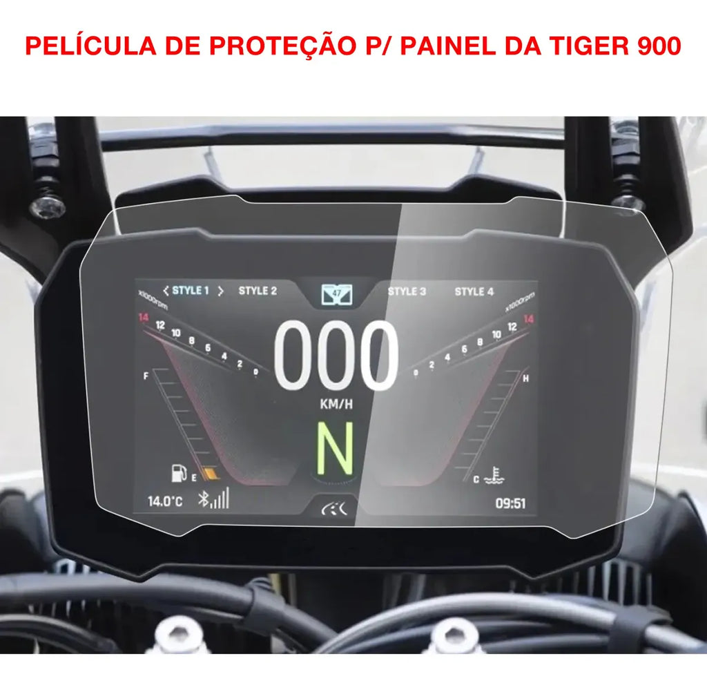 Protetor Antifurto Sem Aba + Película Para Tft Tiger900