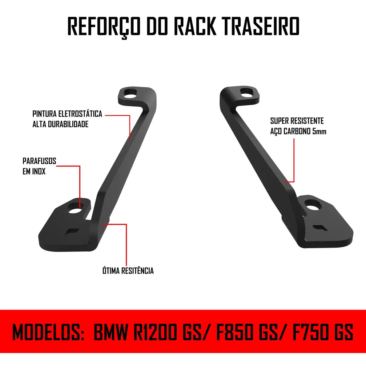 Reforço Do Suporte Bagageiro Bau Bmw F850gs Gs850 F750gs