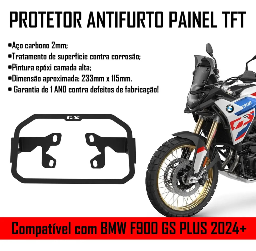 Trava Antifurto Painel Tft Bmw F900 Gs Plus 2024+ Sem Aba