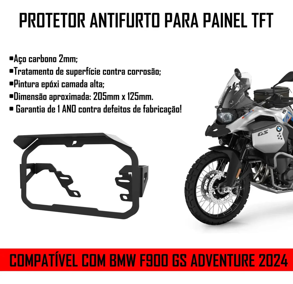 Protetor Antifurto Painel Tft Bmw F900 Gsa C/aba + Película
