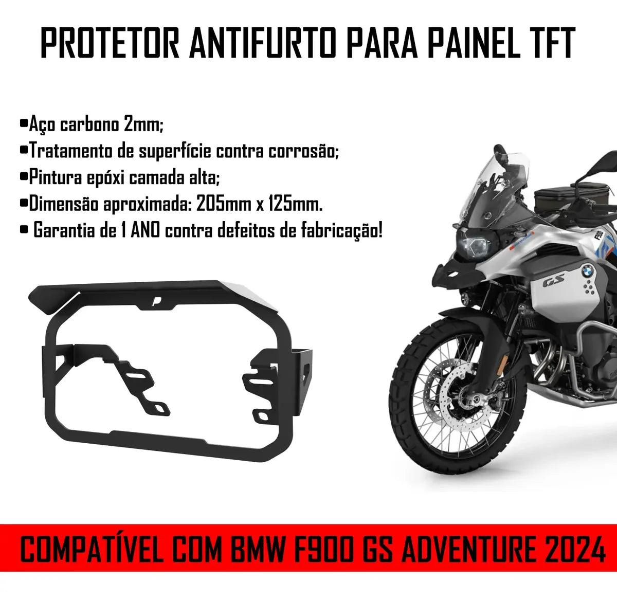 Protetor Antifurto Painel Tft Bmw F900 Gsa C/aba + Película