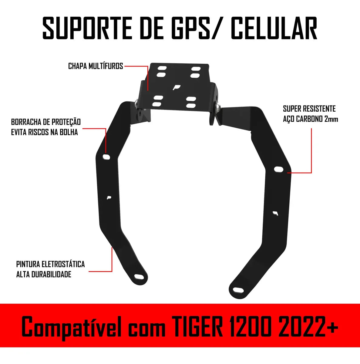 Suporte Para Gps Triumph Tiger 1200 Triple Black 2024