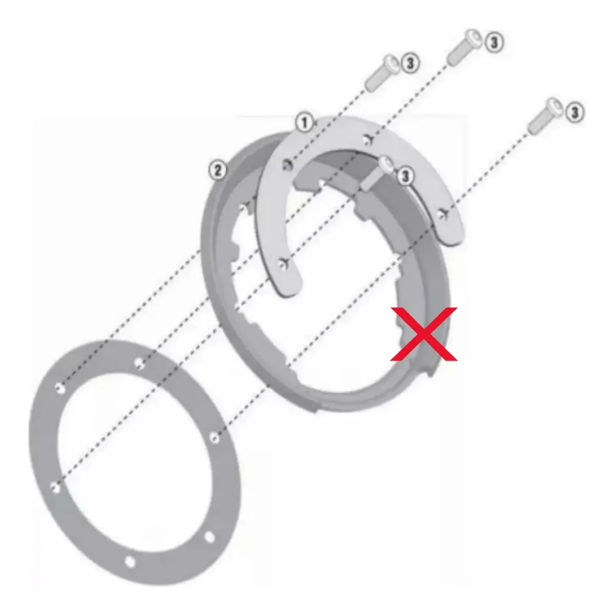 Suporte Flange Bolsa Tanque Bf84 Bmw R 1300gs