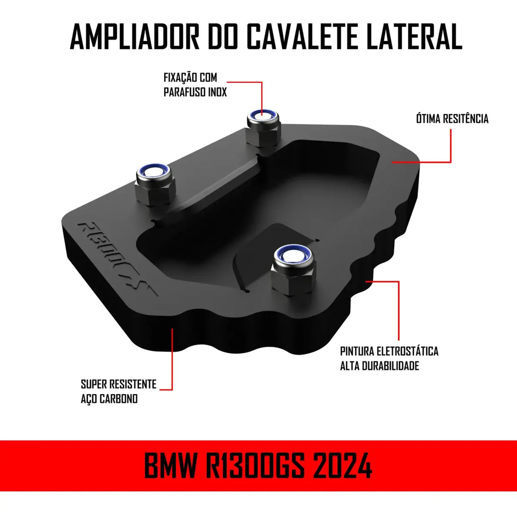 Base Ampliadora Pezinho Bmw R1300 Gs Triple Black