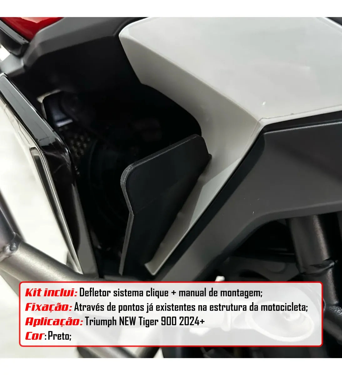Defletor Calor Ar Quente Triumph Tiger 900 Gt 2024+