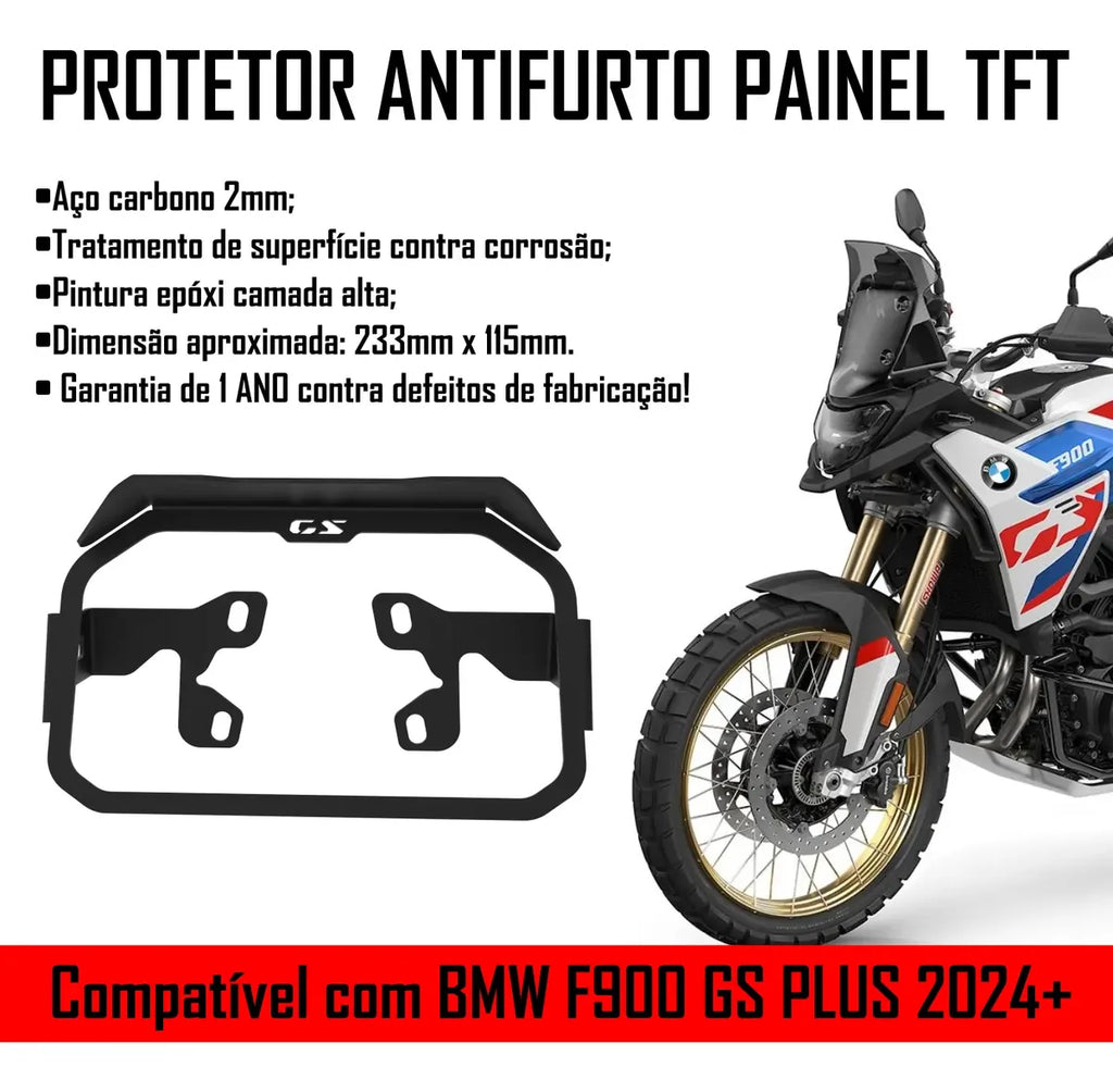 Protetor Painel Tft Bmw F900 Gs Com Aba 2024 2025 + Pelicula