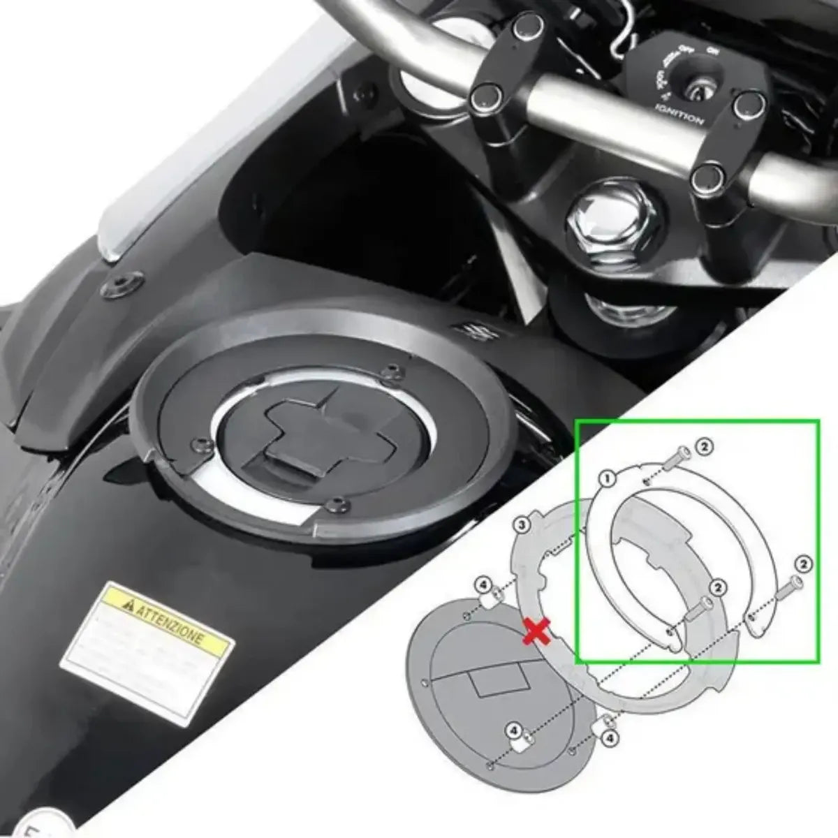 Flange Padrão Bf01 Br Suzuki V-strom 250 17-19 Tanklock