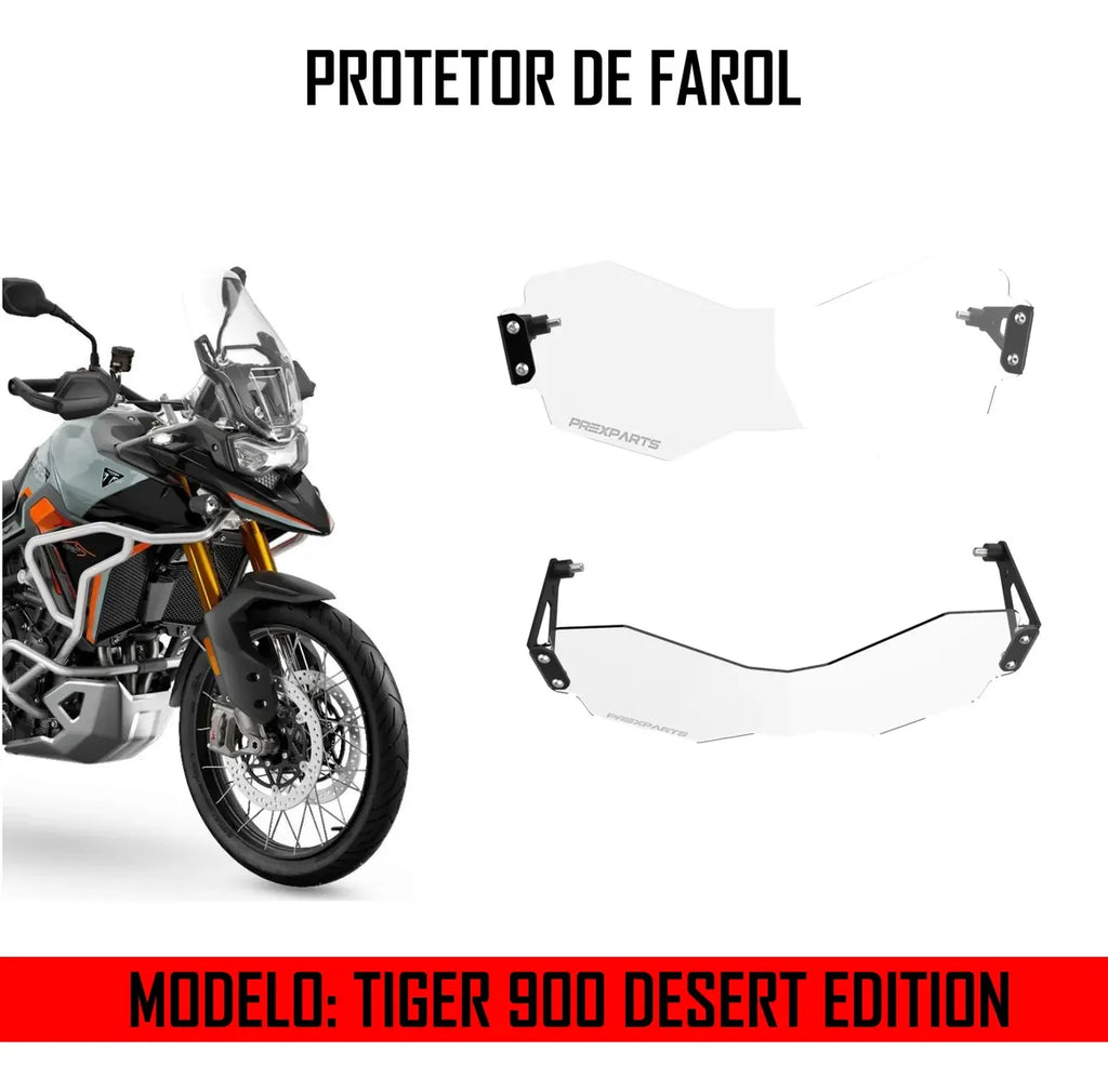 Tiger 900 - Desert Edition Protetor De Farol Acrílico