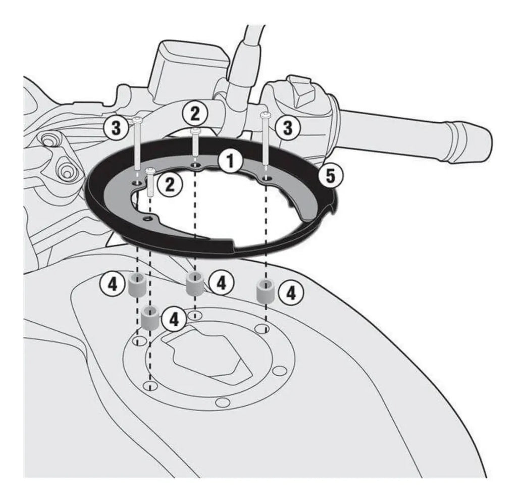 Flange Padrão Bf31 Br Para Bolsa Tanklock Bmw G310 Gs / R