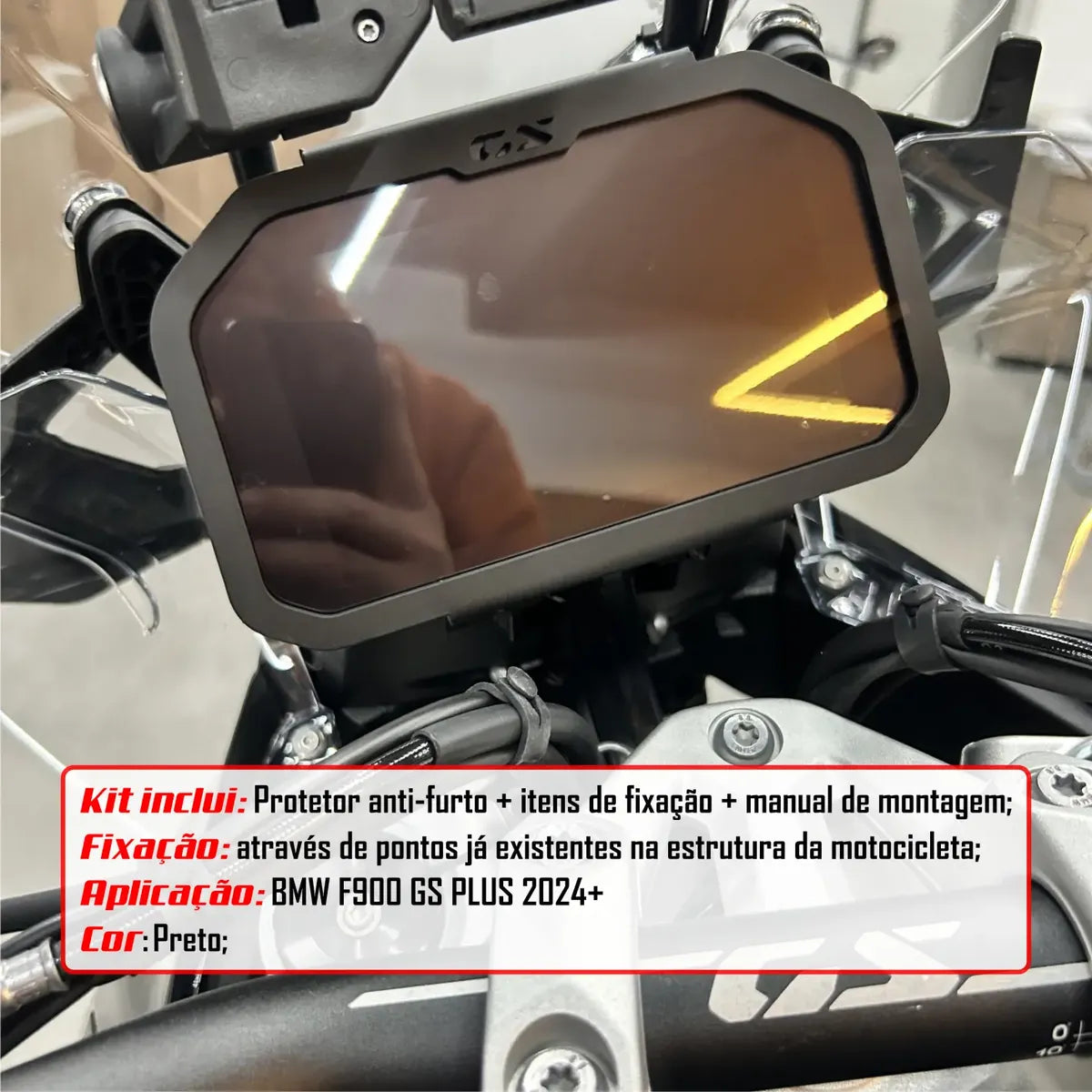 Protetor Antifurto Com Película P/ Bmw F900gs Plus 2025