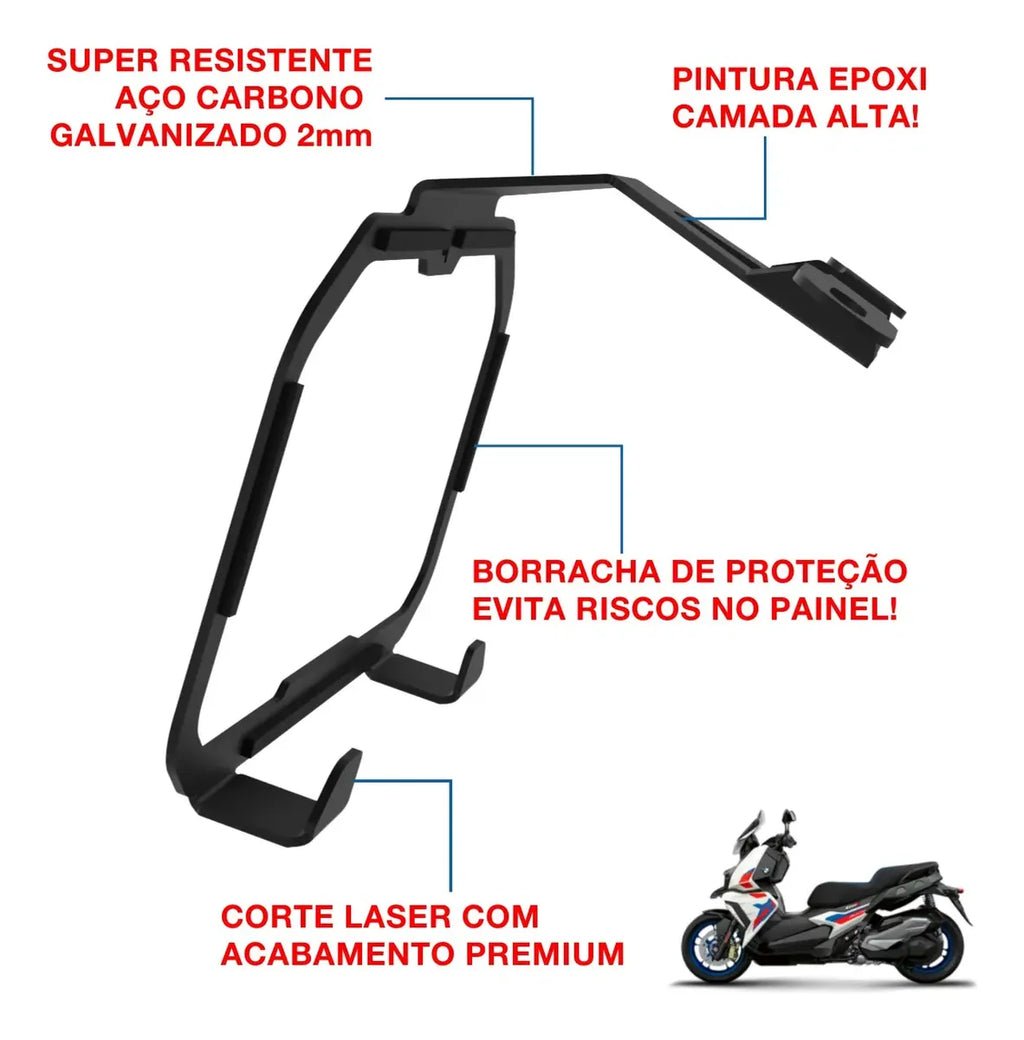 Trava De Proteção Anti Furto Tft Bmw C400x Scooter 2023 2024