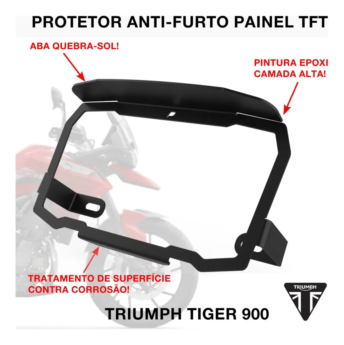 Moldura Antifurto Painel Tft Tiger 900 Rally Aragon Edition