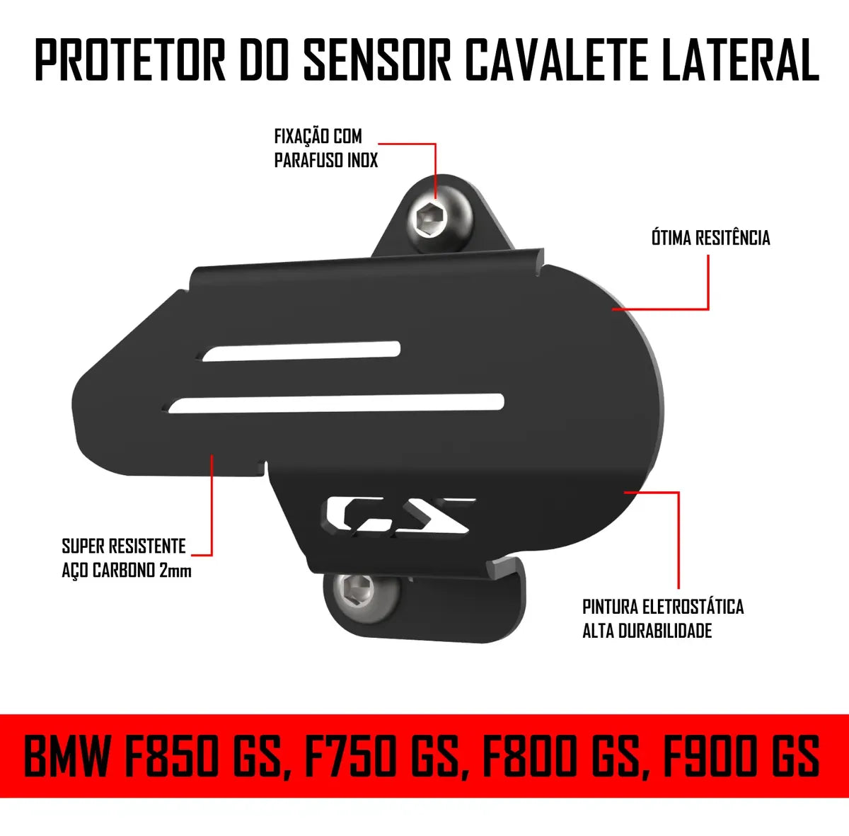 Protetor Do Sensor Pezinho Cavalete Bmw F850 F750 F900 F800