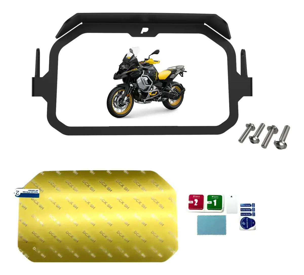 Trava Proteção Anti Furto Painel Tft Bmw Gs 1250 + Pelicula