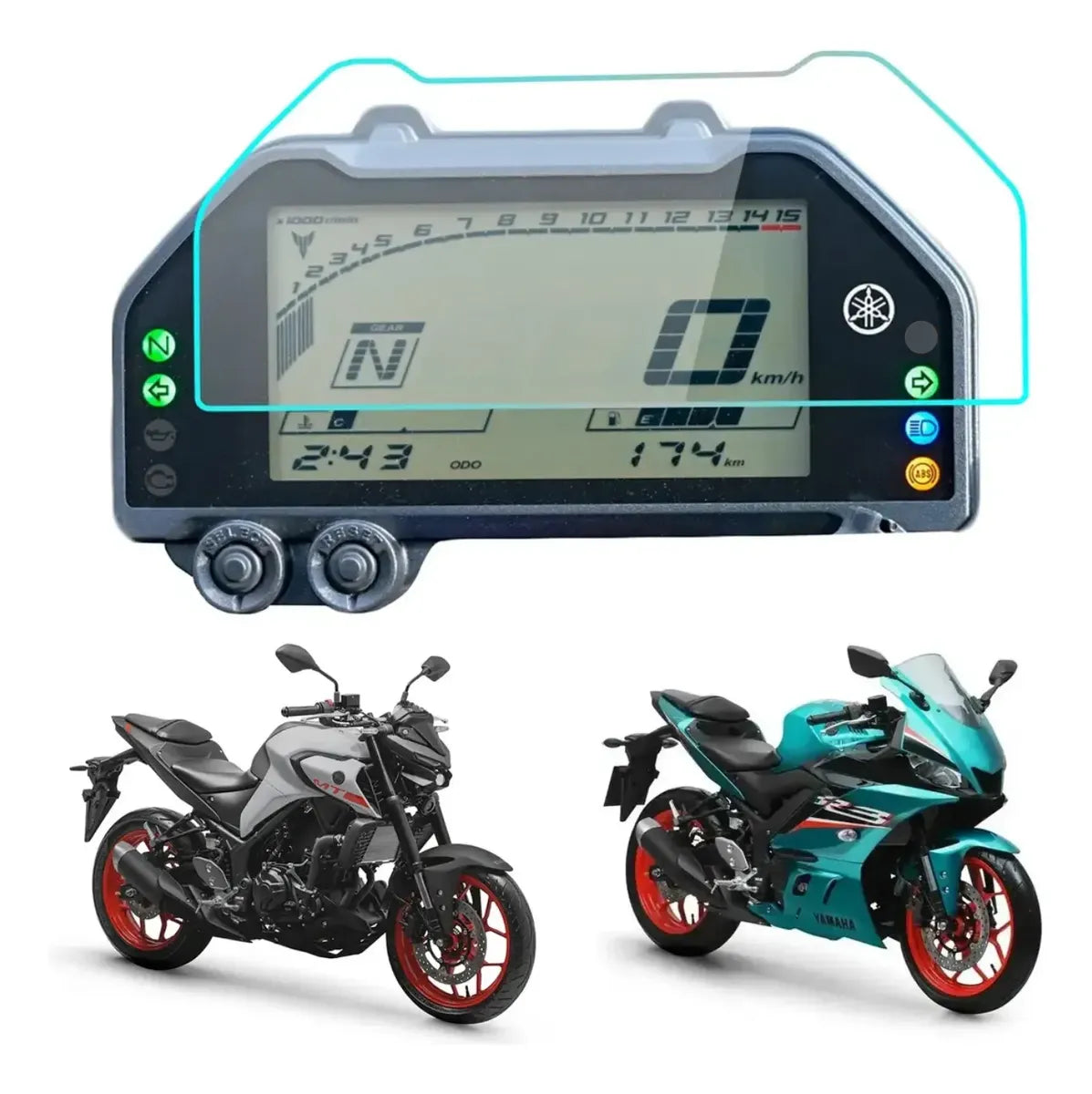 Película Proteção Painel Yamaha Mt03 R3 M1 - 2021 2022 2023