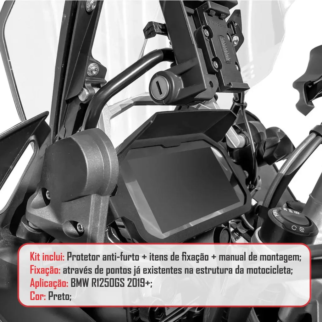 Protetor Antifurto Painel Tft Bmw R1250 Gs Adventure