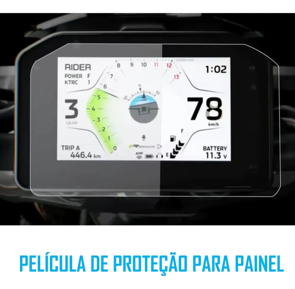 Película Protetora Antirrisco Painel Kawasaki Z900 2025/26+
