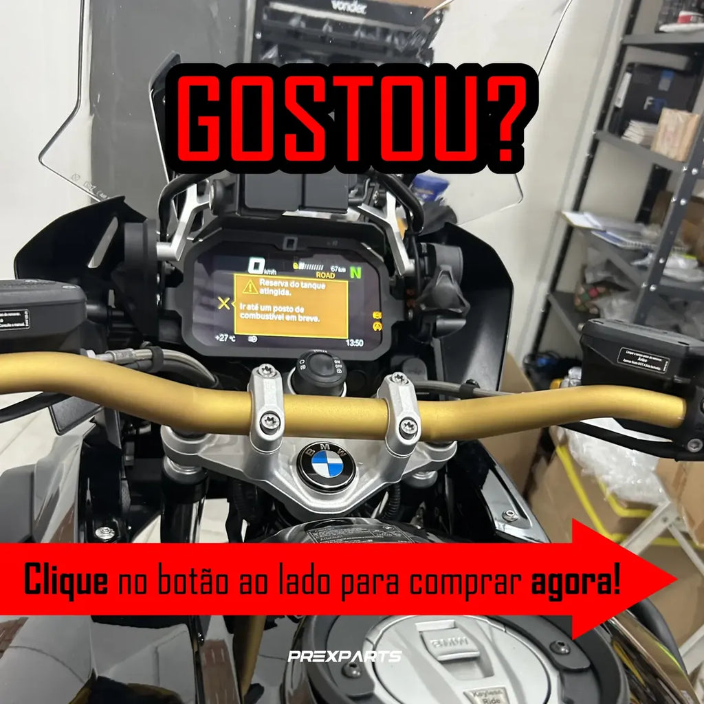 Trava Proteção Anti Furto Painel Tft Bmw Gs R1200 + Pelicula