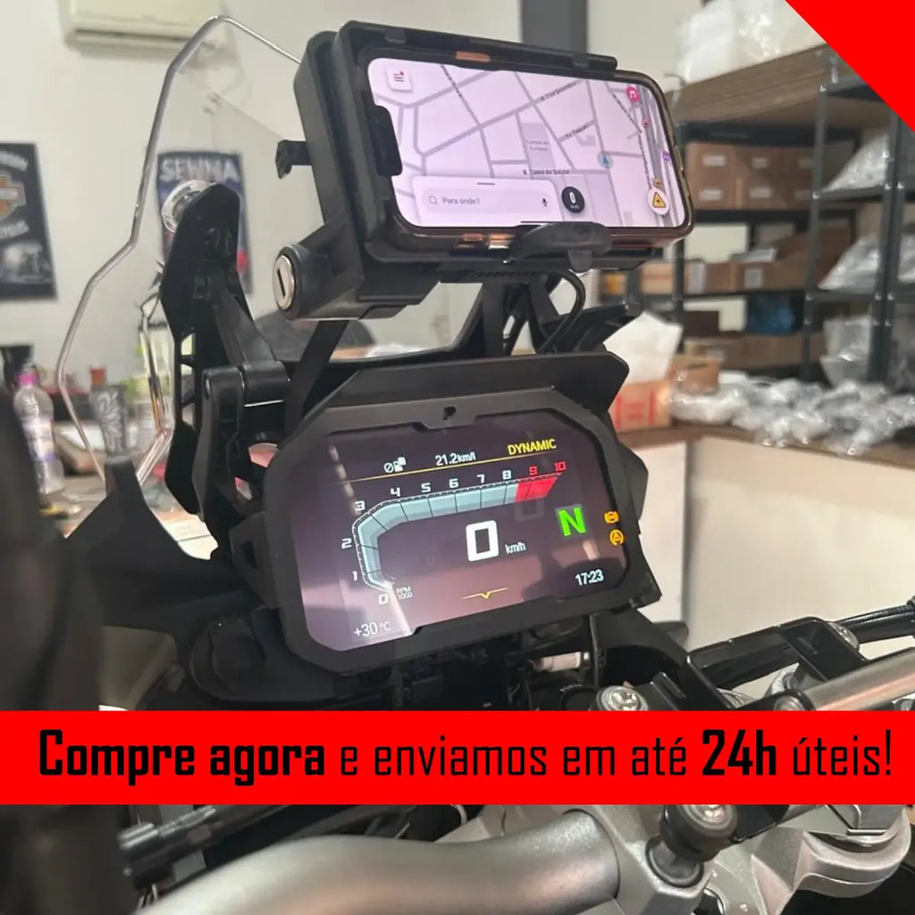 Suporte Para Celular Gps Bmw F850 F750gs Premium Bolha Fixa