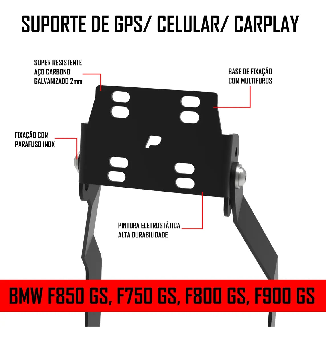 Suporte Para Celular Gps Bmw F850 F750gs Premium Bolha Fixa