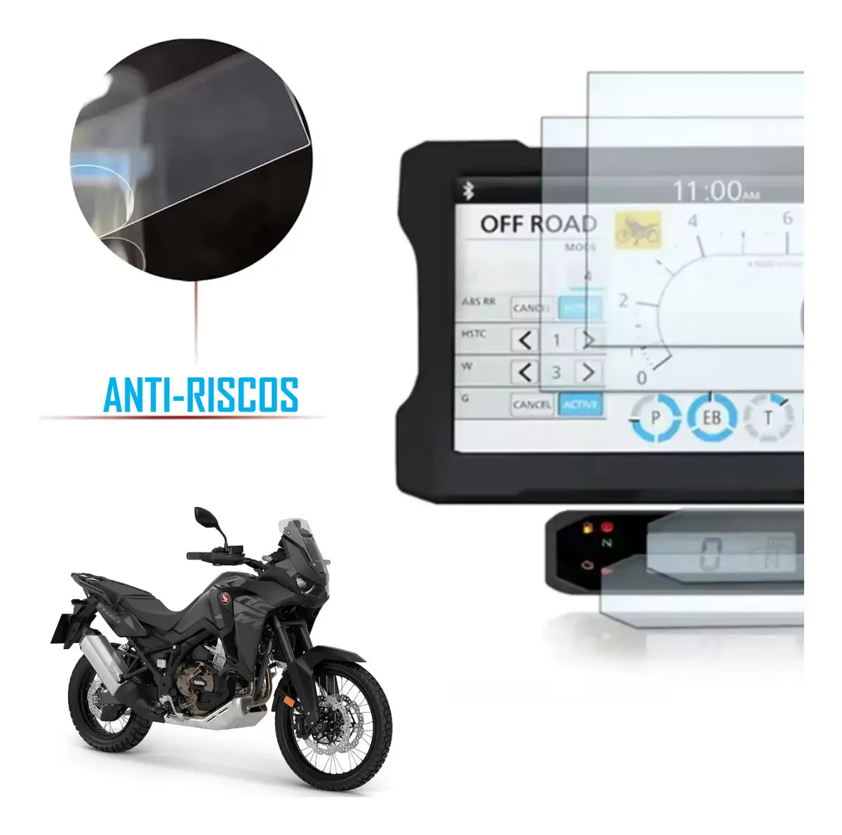 Película Antirreflexo Painel Africa Twin 1100 2021 2022 2023