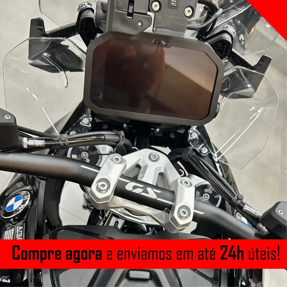 Protetor Painel Tft Bmw F900 Gs Com Aba 2024 2025 + Pelicula
