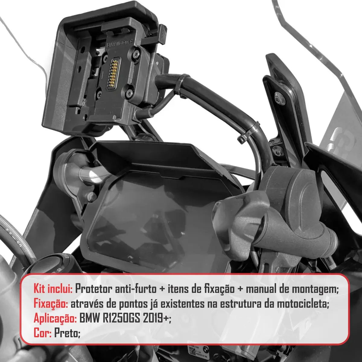 Protetor Antifurto Painel Tft Bmw R1250 Gs Adventure