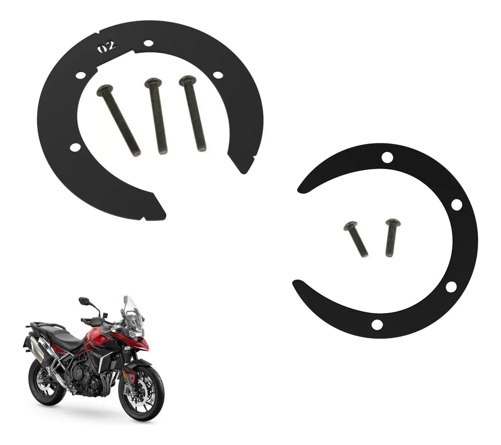 Flange Padrão Para Mala De Tanque Bf02 Triumph Preto