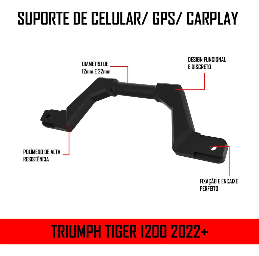 Suporte Gps 12mm Acessório Triumph 1200 Tiger 2022+