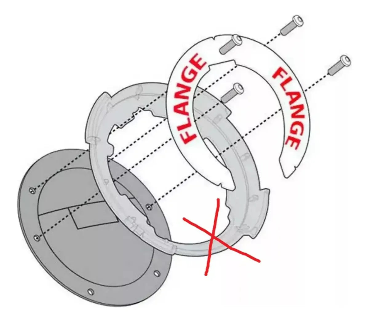 Flange Bolsa Tanque Bmw R1250 Gs 2020 Padrão Bf11