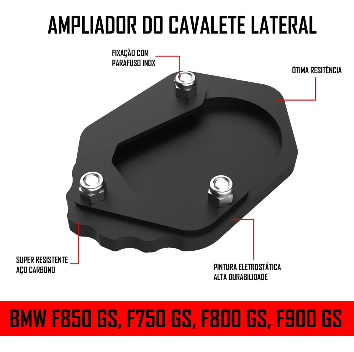 Ampliador Pezinho Lateral Bmw F750 F850 F900gs Adventure
