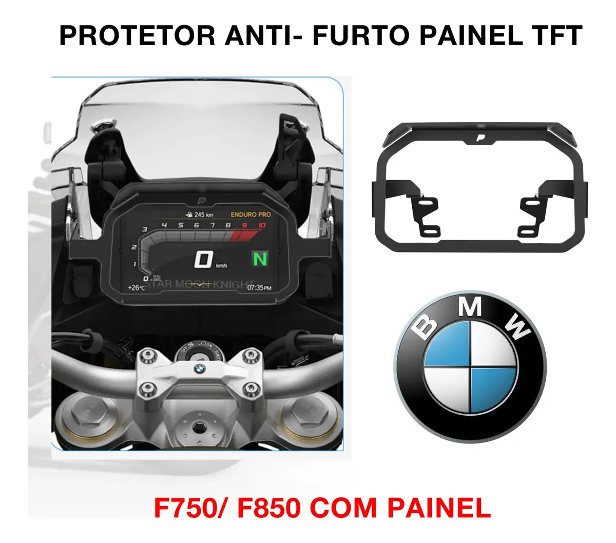 Moldura Protetora Contra Roubo Painel Bmw F 850 F 750 Gs