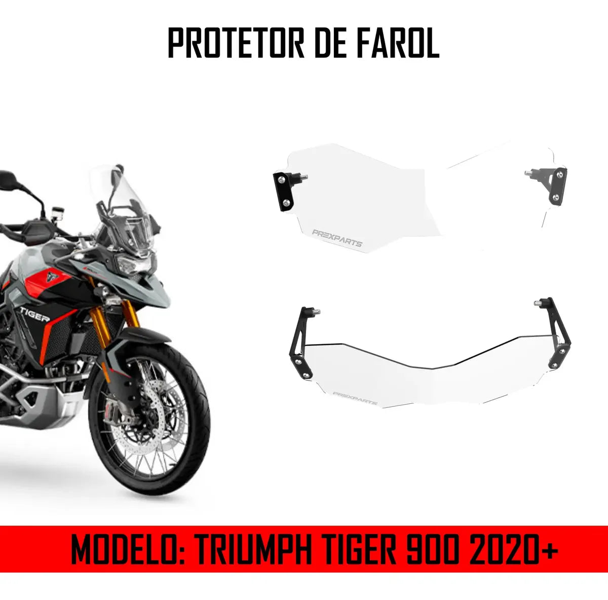 Tiger 900 2026 Acessório Proteção Protetor Farol Acrílico