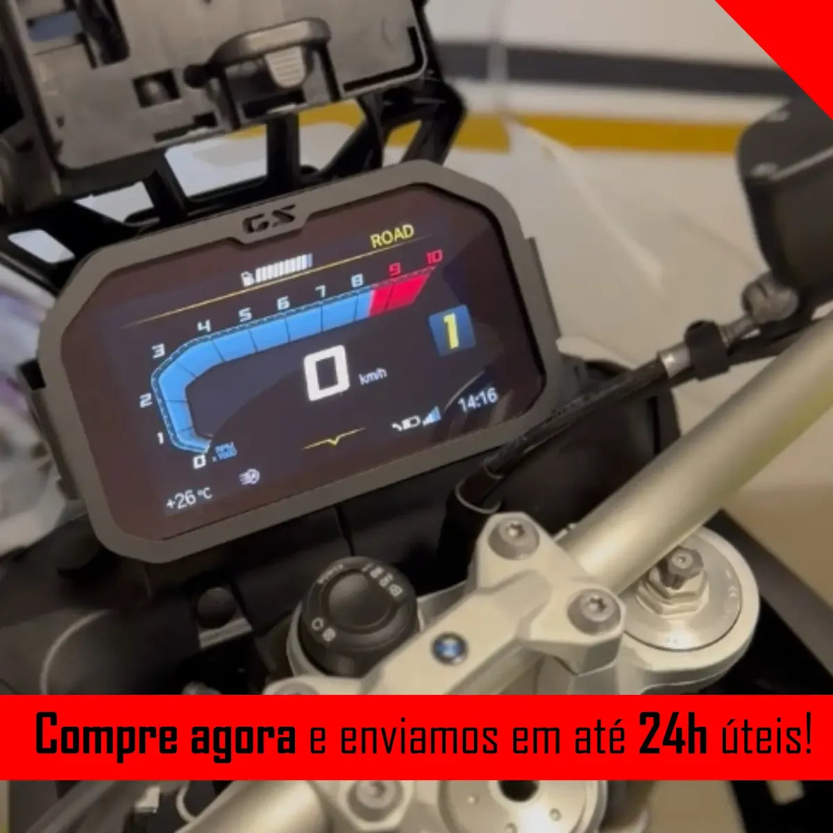 Trava Antifurto Painel Tft Bmw F900 Gs Plus 2024+ Sem Aba