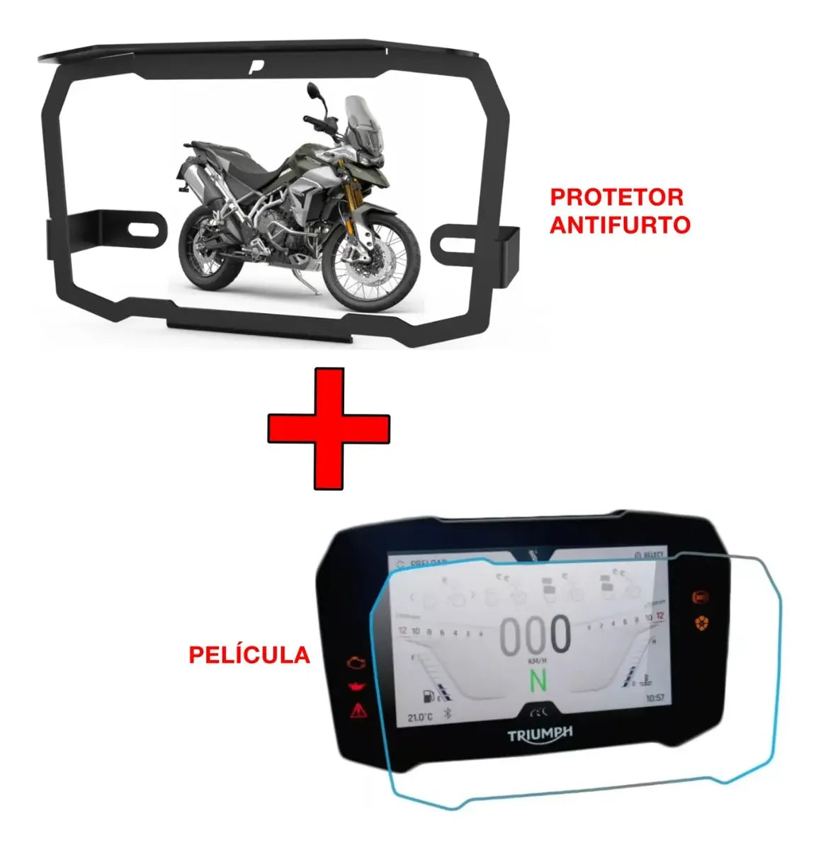 Protetor Antifurto Película Painel Tft Tiger900 Tiger 900