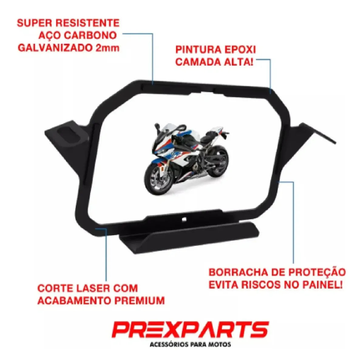 Trava Antifurto Painel Tft Bmw S1000rr S1000 2024 + Pelicula